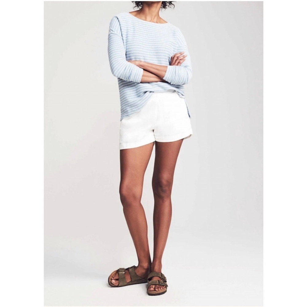 New With Tags FAHERTY Arlie day short in white cream linen Tencel blend Sz XXL